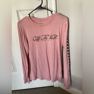 Vans Pink Long Sleeve Shirt